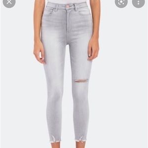 DL1961 Chrissy crop gray